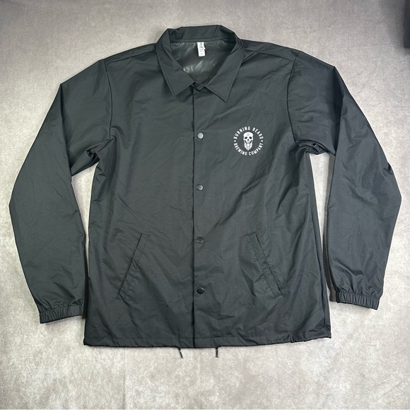 Burning Beard Brewing Company Logo Snap Button Nylon Jacket Size XL Beer Alcohol - Picture 1 of 13